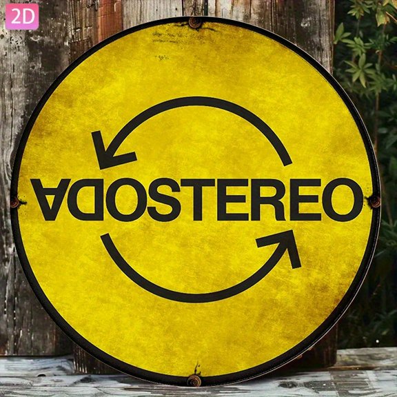 HELLOYOUNG Retro 2D Flat Soda Rock Logo Aluminum Sign 8x12 Inch Vintage Wall Decor for Bar Garage Man Cave