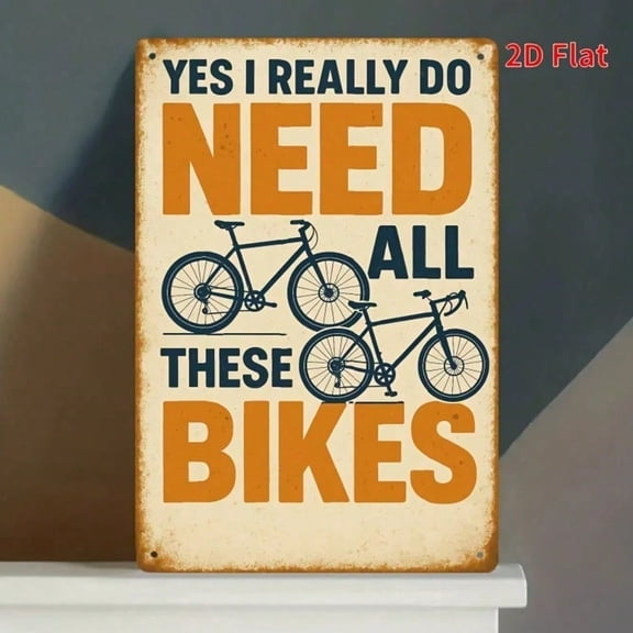 HELLOYOUNG Retro Bicycle Metal Tin Sign Vintage Wall Art Decor 8x12 Inch for Garage Man Cave Bar Cafe Rustic Farmhouse