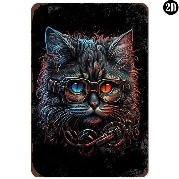 HELLOYOUNG Retro Metal Wall Sign Vintage Steampunk Tin Art 12x8 Inch, Cool Goggles & Helmet Design 2D Wall Decor for Home Office Bar, Unique Gift for Men Women