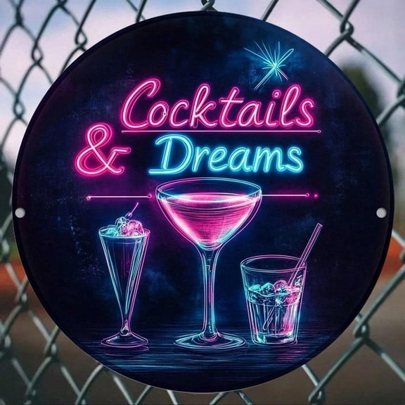 HELLOYOUNG Retro Vintage Metal Wall Art 2D HD Print Easy To Hang for Home Bar Cafe Outdoor Decor Birthday Graduation Gift