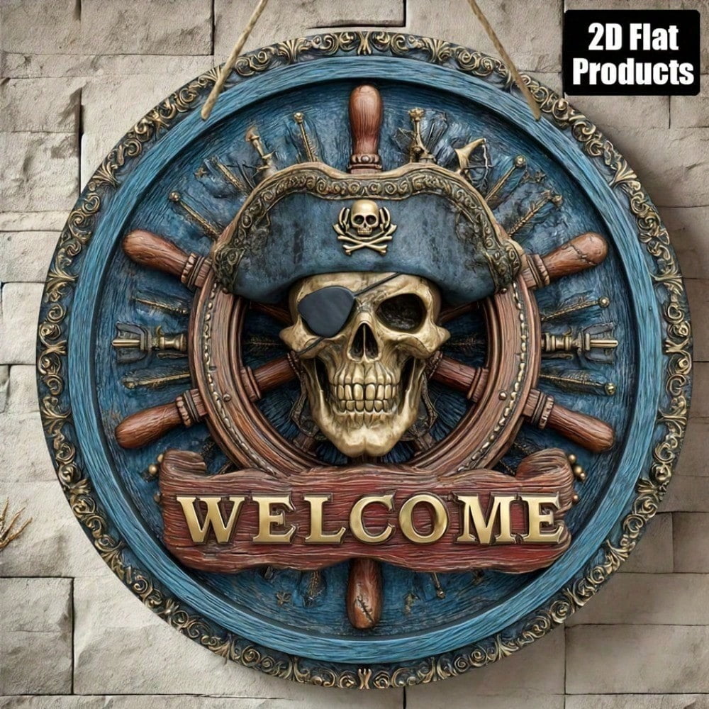 HELLOYOUNG Rooecna Vintage Pirate Sign Plaque 8x8 Inch, Home Bar Pub ...
