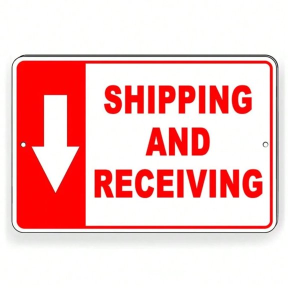 HELLOYOUNG Rust Resistant Bold Arrow Down Sign Heavy Duty Aluminum for Shipping Receiving Dock