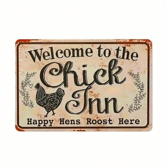HELLOYOUNG Rustic Metal Rooster Wall Decor, 8x12 in Vintage Iron Sign for Farmhouse Kitchen, Bar, Coffee Nook, Gift for Men, Shop Dcor