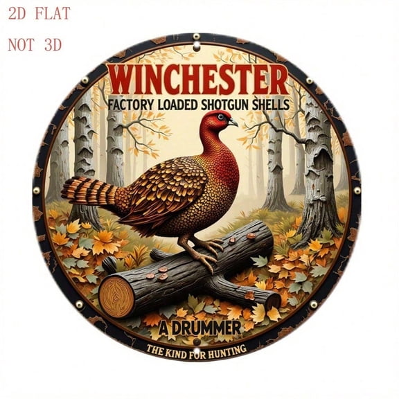 HELLOYOUNG Rustic Round Metal Wall Art Decor Aluminum Sign for Farmhouse Cabin Lodge Indoor Outdoor