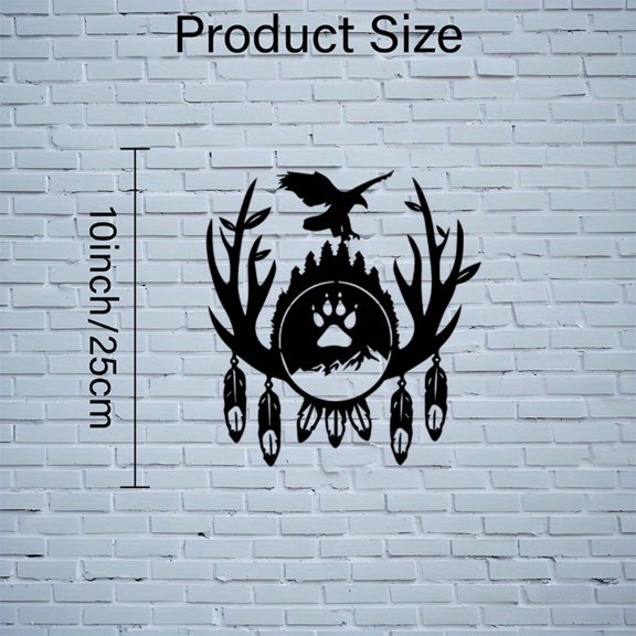 HELLOYOUNG Rustproof Metal Eagle Head Wall Art Bear Paw Moose Decor Indoor Outdoor