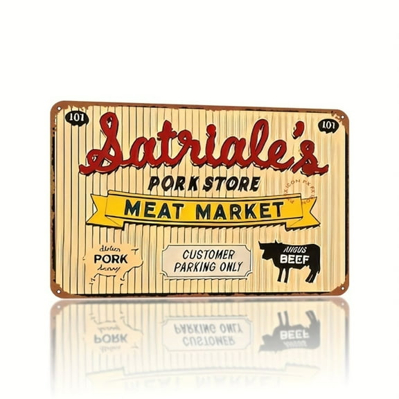 HELLOYOUNG Sopranos Vintage Metal Wall Sign - Retro TV Show Art for Caf, Bar, or Home Decor - 12x8 Inches - "Customer Only" Design