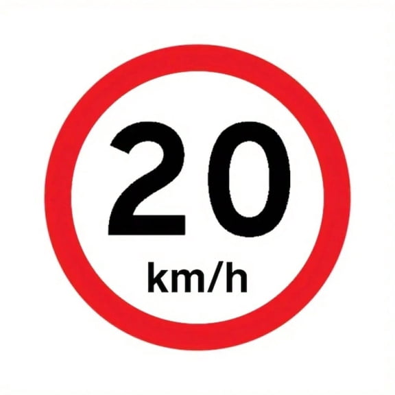 HELLOYOUNG Speed Limit 20 MPH Round Metal Wall Sign, Rustic Home Decoration Bedroom Decor, Durable Metal Craft for Garage Man Cave