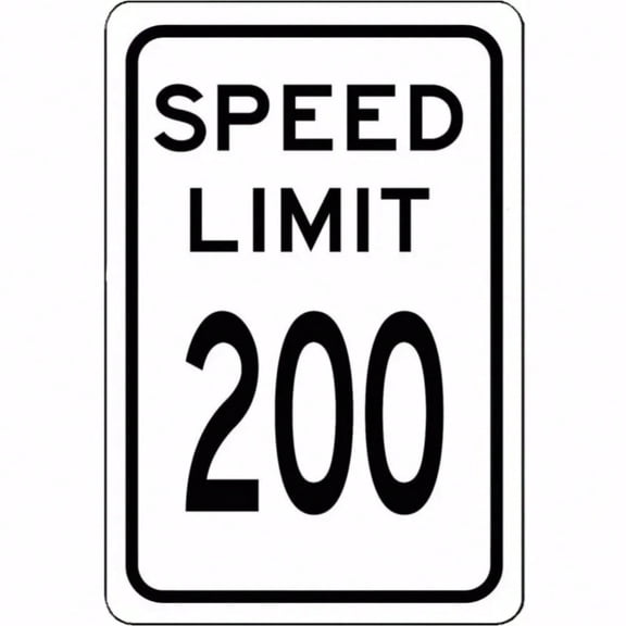 HELLOYOUNG Speed Limit 200 MPH Sign, 8"x12" Aluminum Rustproof Metal Tin Sign, Easy-to-Read for Street Road Garage Decor