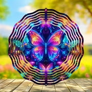 HELLOYOUNG Spinfinity Kinetic Metal Butterfly Wind Spinner Outdoor Garden Yard Art Decor Wind-powered Automatic Spinner