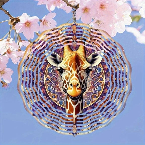 HELLOYOUNG Spinning Wind Chime 360 Rotating Mandala Colorful Wind Catcher for Outdoor Garden Patio Decor Dynamic Kinetic Art with Swivel Hook Holiday Gift Wind-powered Automatic Spinner