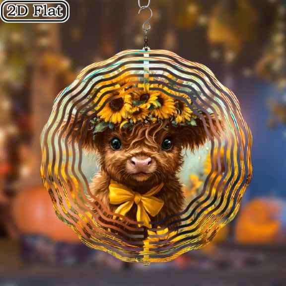 HELLOYOUNG Spring Mandala Wind Spinner 10 Inch Iron Sun Catcher Laser Cut Metal Garden Art Outdoor Decor for Women