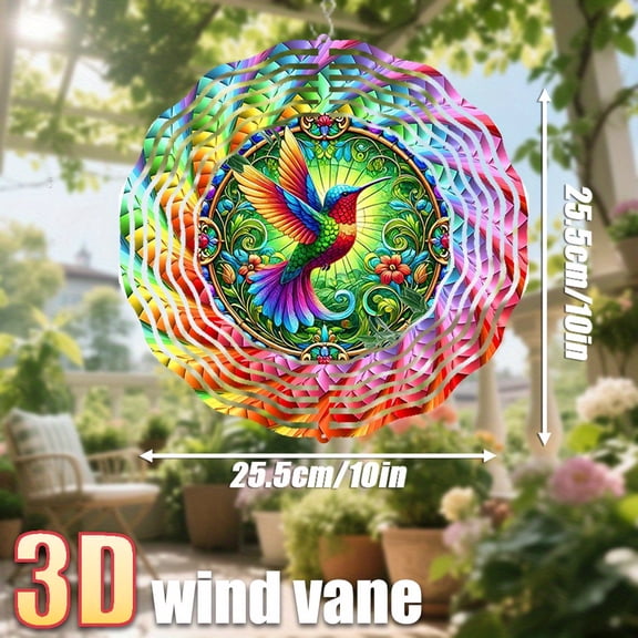 HELLOYOUNG Spring Mandala Wind Spinner Double Sided Iron Sun Catcher 10 Inch Metal Garden Art Bright Floral Hanging Decor for Outdoor Indoor Lawn Patio Decoration Gift for Gardening Lovers
