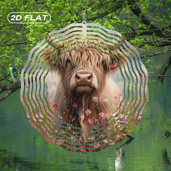 HELLOYOUNG Spring Mandala Wind Spinner Iron Sun Catcher 10 Inch Faux Stained Glass Dreamcatcher Outdoor Garden Decor for Easter Christmas Housewarming Gift