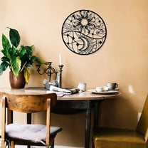 HELLOYOUNG Sun Metal Wall Art, Handmade Iron Wall Decor, Celestial Body Sculpture - Rustic Universe Decor for Kitchen and Bedroom, Durable and Elegant Hanging Ornament