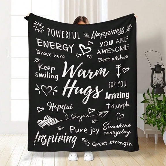 HELLOYOUNG Throw Blanket Soft and Cozy, Warm Hugs All-Season Knitted Polyester Blanket Hypoallergenic, Fantasy Digital Print Machine Washable Gift for Men Women