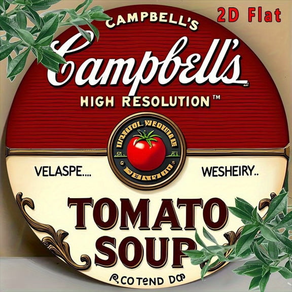 HELLOYOUNG Vintage Compton Tomato Soup Metal Wall Sign 19.81x19.81cm Retro Kitchen Decor Rustic Wall Art for Home Bar Cafe
