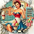thumbnail image 1 of HELLOYOUNG Vintage Ice Cream Metal Sign - Summer Shop Decor for Home Cafe Kitchen Store, Whimsical Iron Wall Art, 1 of 9