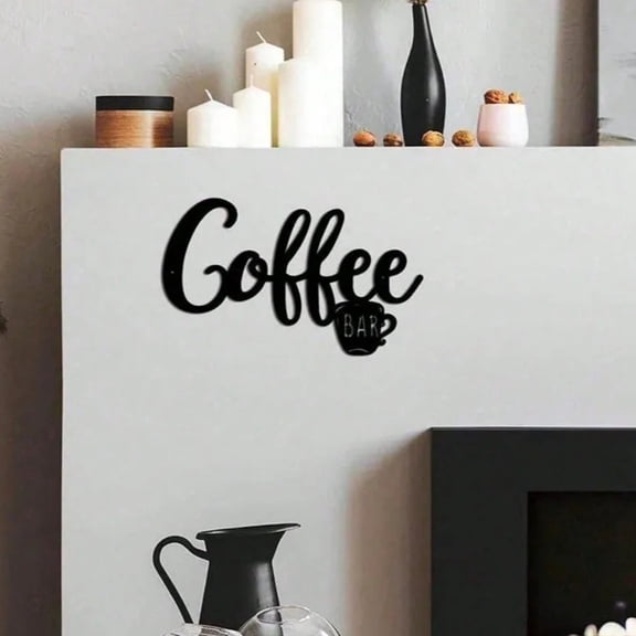 HELLOYOUNG Vintage Industrial Coffee Wall Sign Metal Art Plaque - Rustic Tin Decor for Kitchen, Cafe & Home Bar, Farmhouse Aesthetic Wall Decor