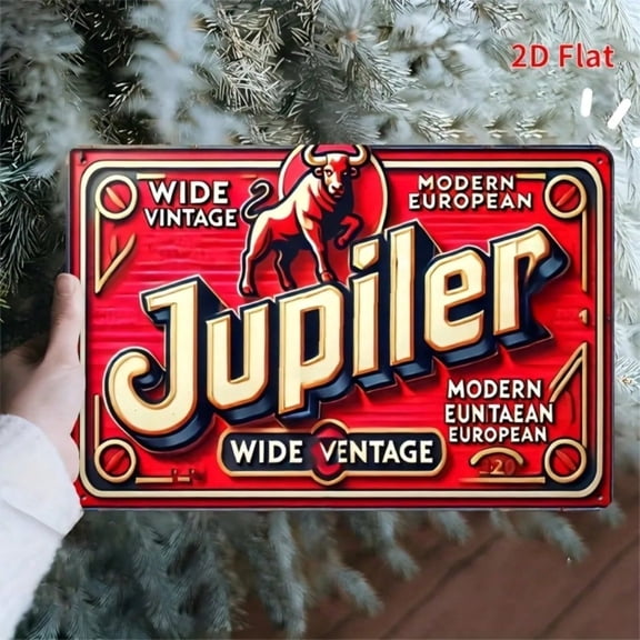 HELLOYOUNG Vintage Jupiler Belgian Beer Metal Sign 8x12 Inch 2D Flat Design Retro Wall Decor for Home Bar Garage Caf 80s 90s