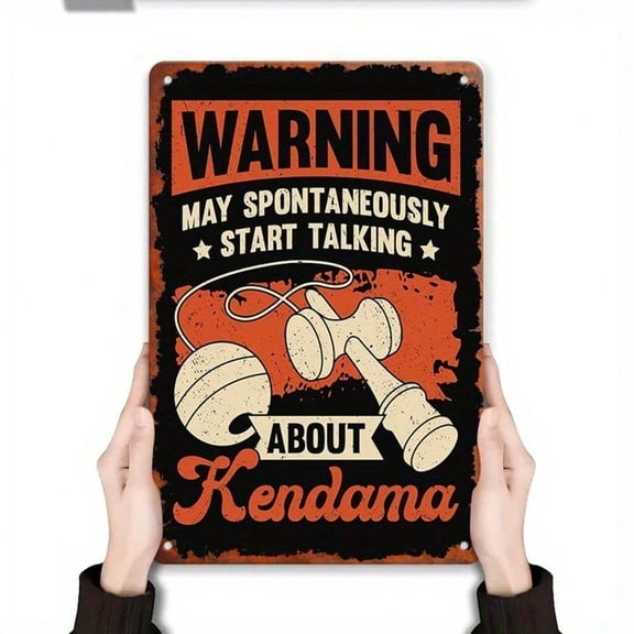 HELLOYOUNG Vintage Kendama Metal Tin Sign Rustic Funny Quote Wall Art Decor for Man Cave Bar 8x12 Inch