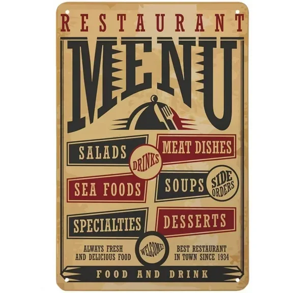 HELLOYOUNG Vintage Man Cave Metal Signs Tool Rules Wall Posters Farm Fresh Decoration for Garage Garden Home Cafe Living Room Club Bar