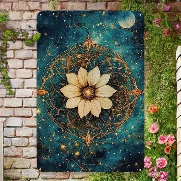 HELLOYOUNG Vintage Mandala Soft Blanket 8x12 Inch Rustic Starry Night Floral Print Cozy Bedroom Living Room Yoga Throw