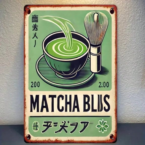 HELLOYOUNG Vintage Matcha Wall Art Tea Room Decor Canvas Painting Barista Gift Kitchen Living Room Caf Home Decoration Halloween