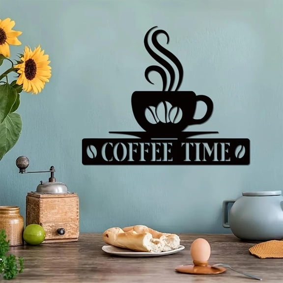HELLOYOUNG Vintage Metal Coffee Bar Sign Custom Cafe Wall Art for Kitchen Living Room Romantic and Warm Rustic Home Decor Signage with Aesthetic Word Frame