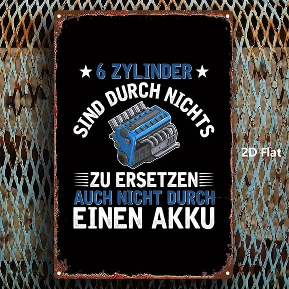 HELLOYOUNG Vintage Metal Tin Sign 8x12 Retro Car Wall Art for Home Decor, Farmhouse Kitchen Bar Garage Man Cave Rustic Engine Wall Decor