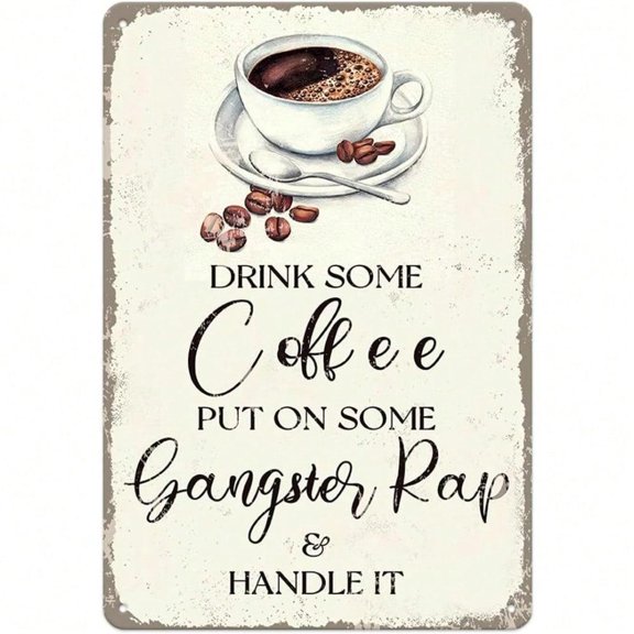 HELLOYOUNG Vintage Metal Tin Wall Sign 8x12 Inch, Funny Quote for Kitchen Living Room Bar Caf, Retro Art Gift Home Decor