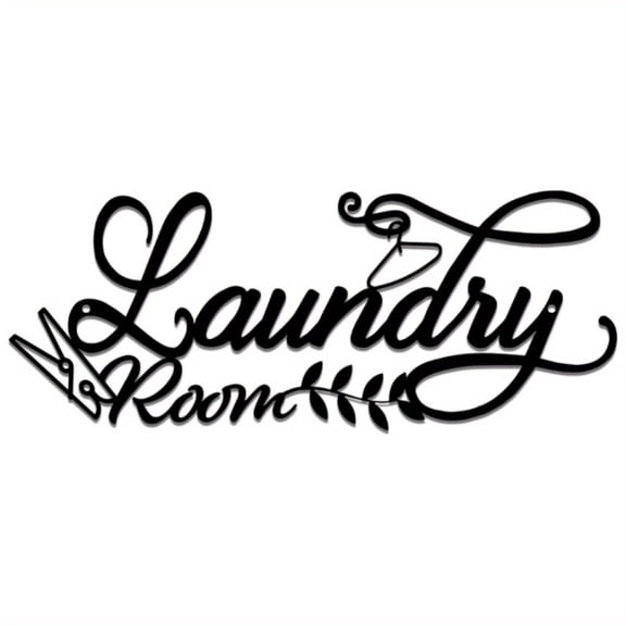 HELLOYOUNG Vintage Metal Wall Art Decor Black Iron Plaque for Laundry Room Bar Cafe Farmhouse Rustic Sign