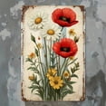 thumbnail image 1 of HELLOYOUNG Vintage Metal Wall Art Red Poppies Flowers 8x12 Inch Iron Decor for Living Room Bedroom Wall Hanging, 1 of 5