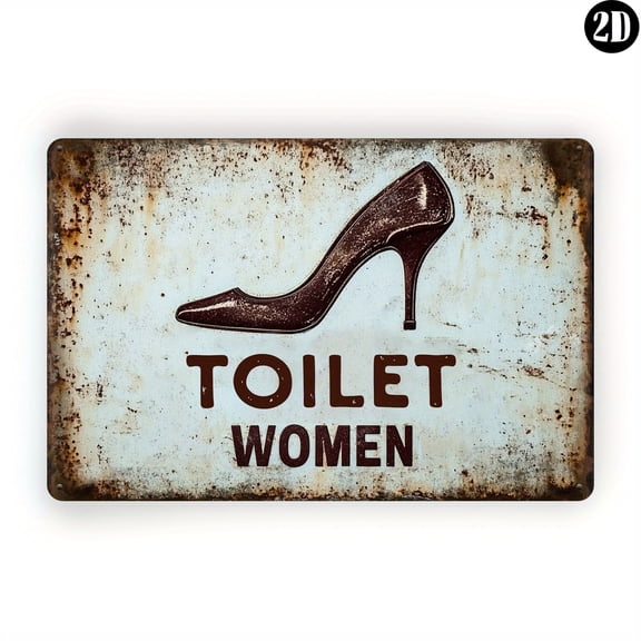 HELLOYOUNG Vintage Metal Wall Art, Rustic High Heel Wall Decor, Waterproof Bathroom Cafe Farmhouse Sign, Perfect Gift for Home Bar