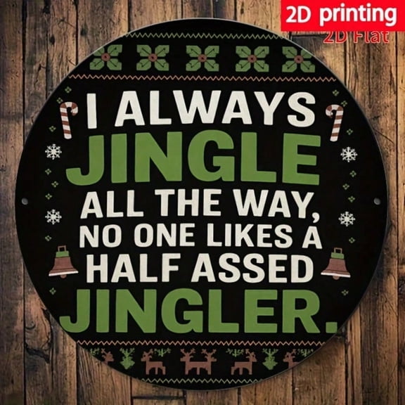 HELLOYOUNG Vintage Metal Wall Decor Heavy Duty Iron Christmas Sign Funny Quote Holiday Home Decor Gift