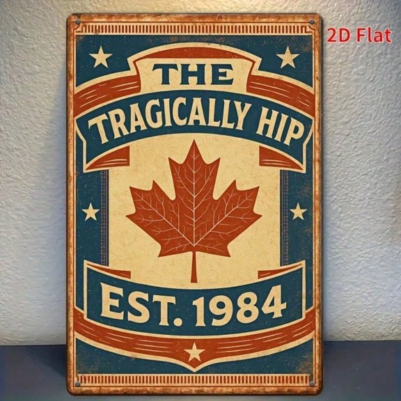 HELLOYOUNG Vintage Rustic Iron Maple Leaf Wall Art, Rusted Finish Metal Sign for Home Bar Cafe Decor, 8x12 Inch Wood Iron Combination