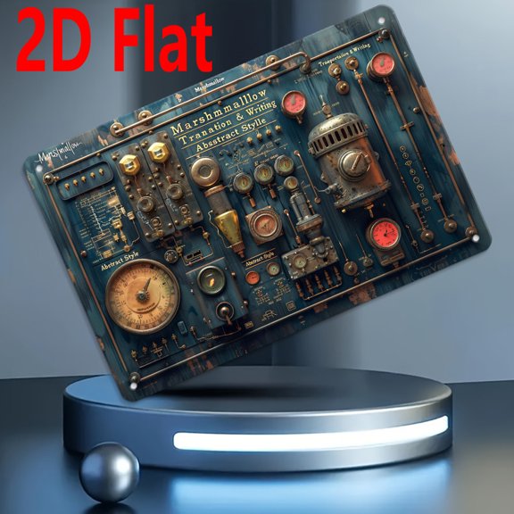 HELLOYOUNG Vintage Steampunk Metal Sign 8x12 Inch Rustic Industrial Wall Art Mechanical Gears Decor for Home Office Man Cave