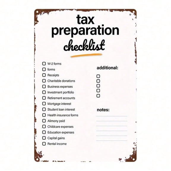HELLOYOUNG Vintage Tax Declaration Metal Sign 8x12, Retro White Black Text Wall Art for Home Bar Garage Cafe Restaurant Decor
