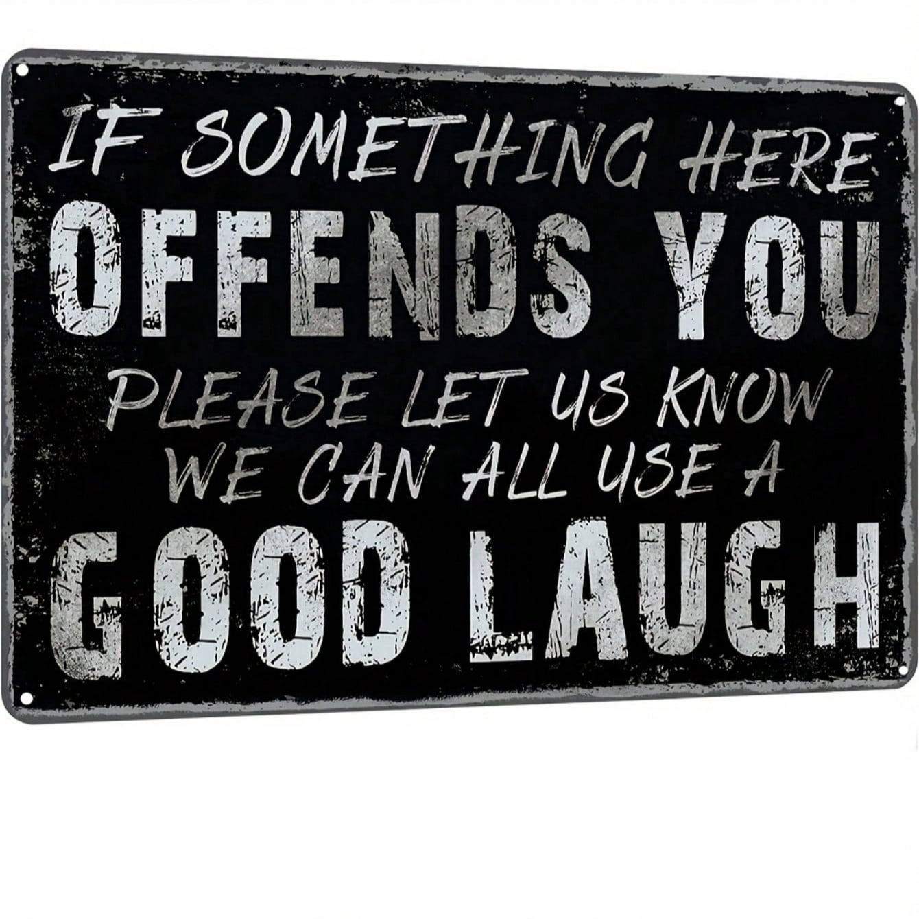 HELLOYOUNG Vintage Metal Tin Sign 12x8 Inches If You Offend Us Here ...