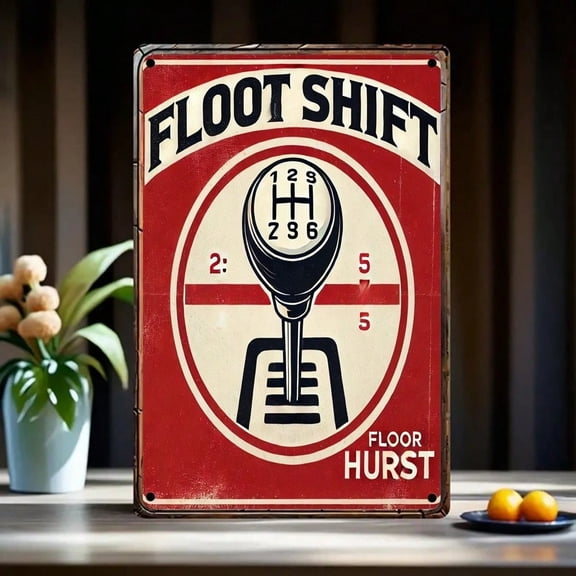 HELLOYOUNG Vintage Tin Sign 8x12 Inch Retro Metal Garage Wall Decor Man Cave Bar Pub Rustic Farmhouse Plaque Shift Racing Art