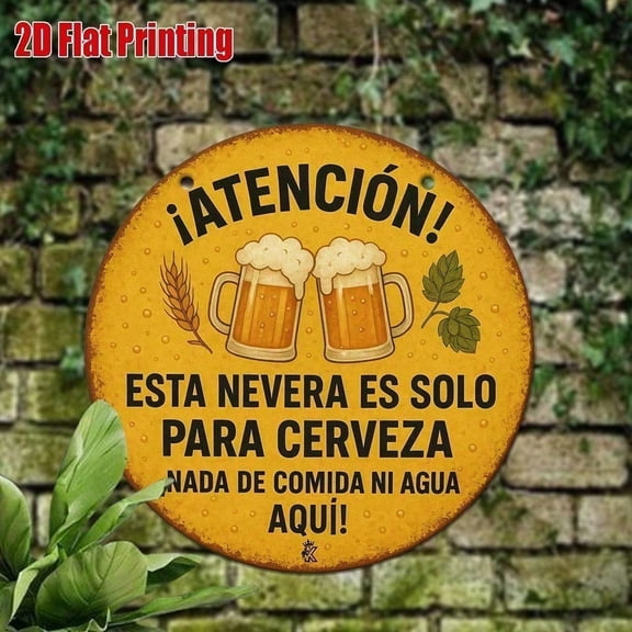 HELLOYOUNG Vintage Tin Sign Cerveza Por Favor Spanish Aluminum Wall Art Beer Mug Design Home Bar Man Cave Garage Decor Durable Metal Sign