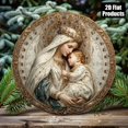 thumbnail image 1 of HELLOYOUNG Vintage Virgin Mary Jesus Round Metal Sign 8 Inch Religious Wall Art for Home Bar Cafe Decor, 1 of 6