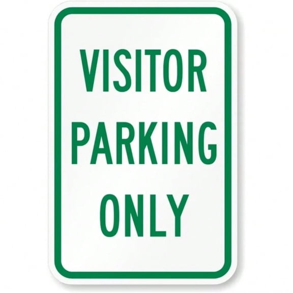 HELLOYOUNG Visitor Parking Only Sign 8"X12" Weatherproof Aluminum Rustproof Easy Identification Outdoor UV Protected