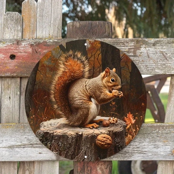 HELLOYOUNG Wall Art Decor, Aluminum Circular Sign with HD Printing, Waterproof, Rust Resistant, Pre-Drilled for Easy Hanging