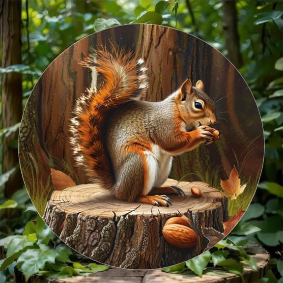 HELLOYOUNG Wall Art Decor, Aluminum Circular Sign with HD Printing, Waterproof, Rust Resistant, Pre-Drilled for Easy Hanging