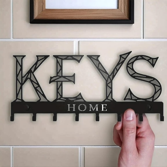 HELLOYOUNG Wall Hooks Organizer - Wall-Mounted Metal Key Holder for Entryway with 5 Hooks, Storage for Keys Hats Towels - Stylish Decor Hook Utility Hanger Fast Shipping