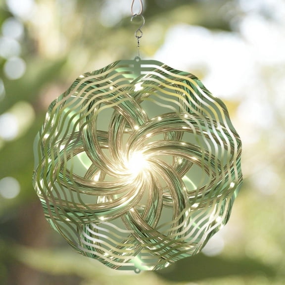 HELLOYOUNG Wind Chime, Metal Wind Chimes for Outdoor Garden Decor, 3D Spiral Design No Electricity Needed, Spring Summer Home Gift