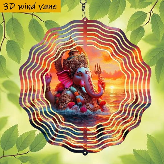 HELLOYOUNG Wind Chimes Outdoor, 3D Metal Wind Spinner, 360 Rotating Coastal Decor For Garden Beach House, Mystical Sea Ornament, Easy Install All Seasons Gift