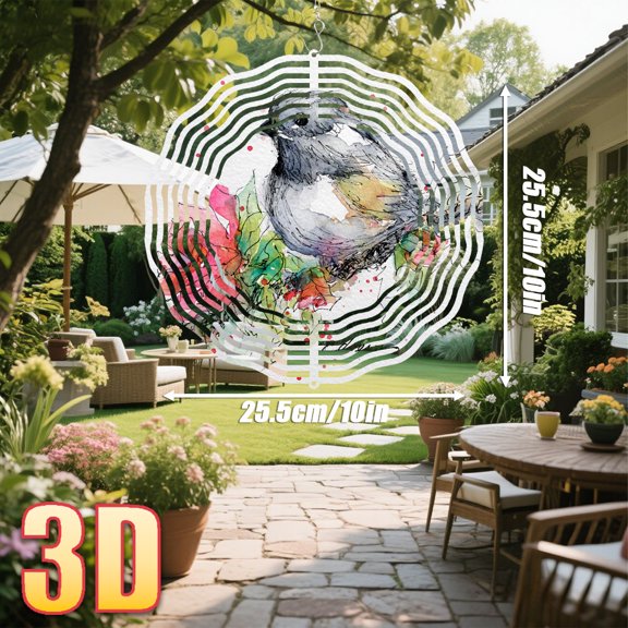 HELLOYOUNG Wind Chimes for Outside Garden Decor360 Degree Rotating 3D Bird Wind Chimes with Soothing Sounds and Colorful Blooming BranchesPerfect Holiday Gift for Easter Christmas Thanksgiving Pati