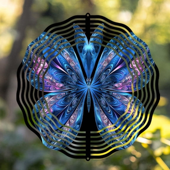 HELLOYOUNG Wind Spinner Outdoor Garden Decor, Iridescent Sails Wind Chime Spinner with 360 Swivel Hook for Patio Balcony Yard All Seasons