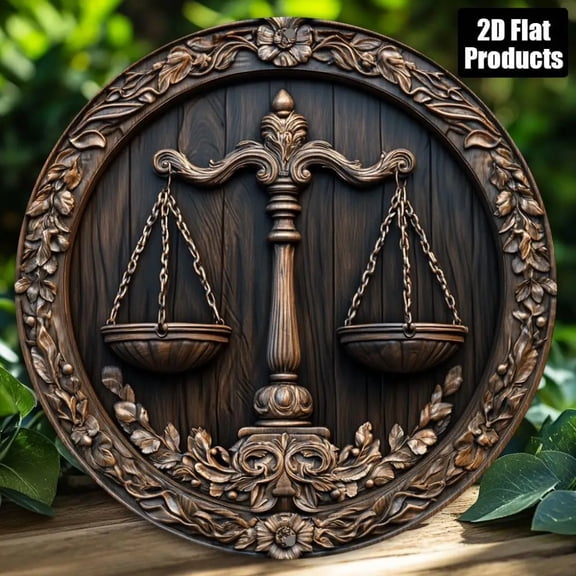 HELLOYOUNG Zodiac Libra Astrological Aluminum Metal Sign 2D Wall Art for Home Bar Decor 8x8 Inch Holiday Gift